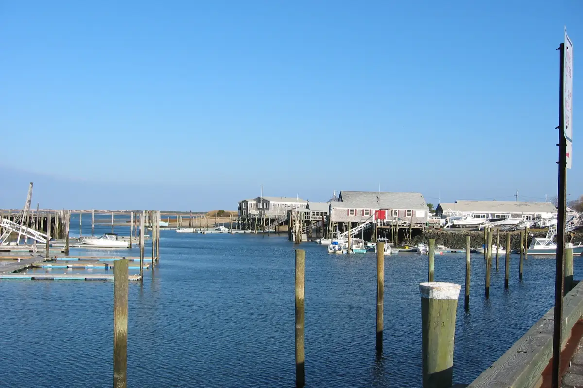 Barnstable Harbor in winter, Massachusetts
