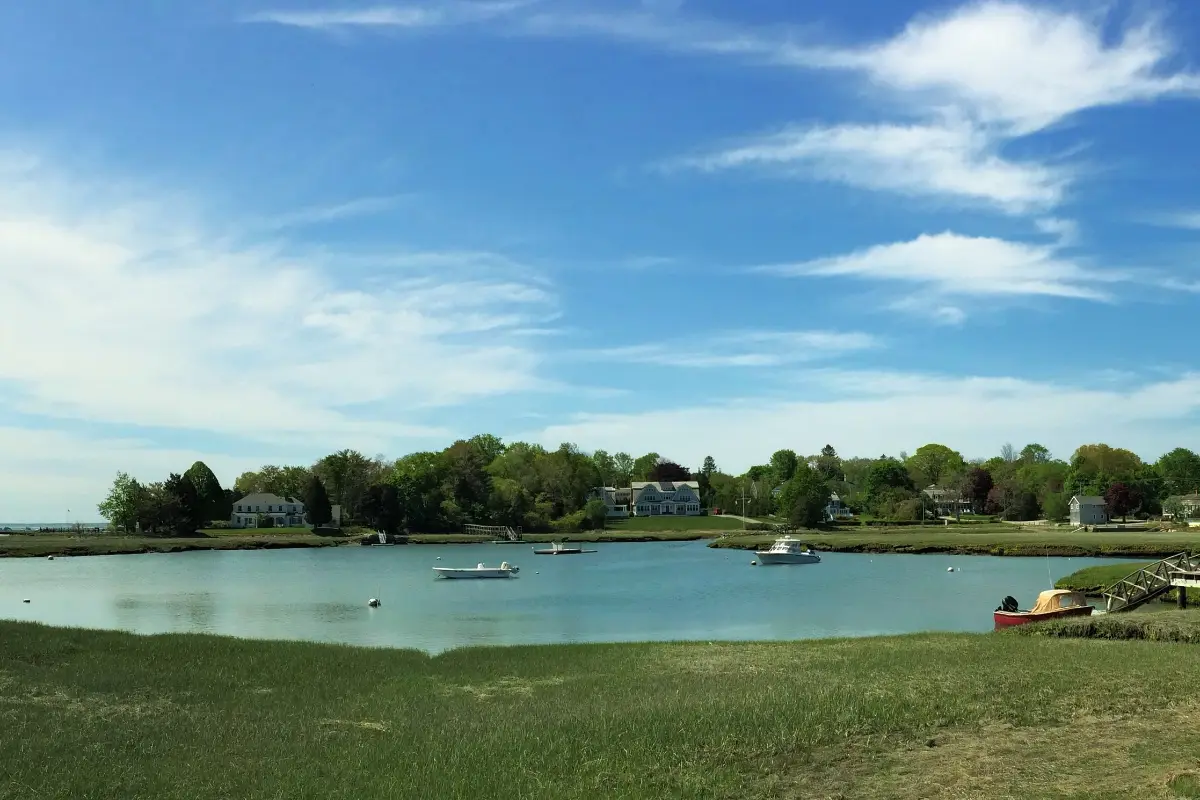 The Bluefish River estuary in Duxbury, Massachusetts