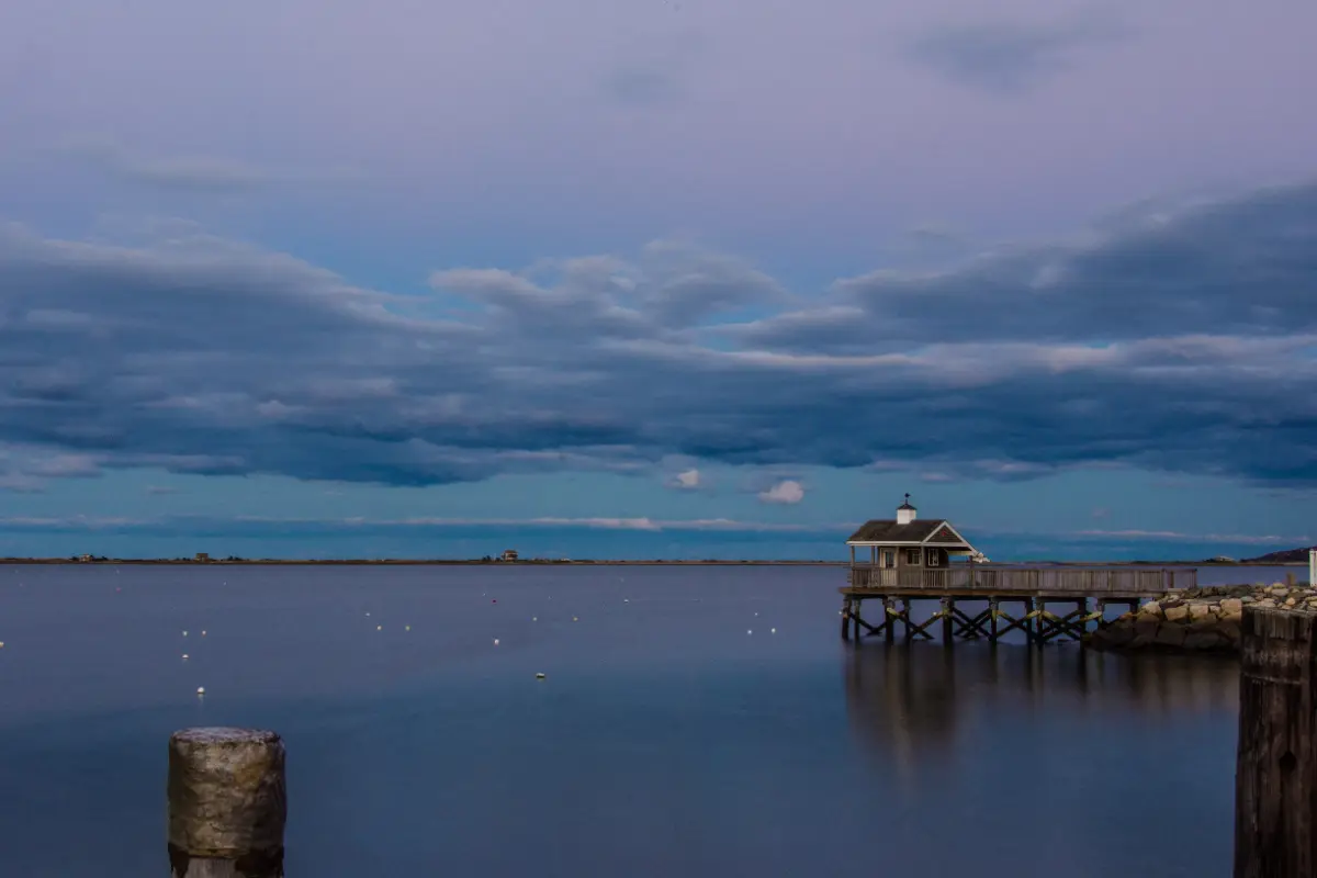 The marina in Plymouth Harbor, Massachusetts